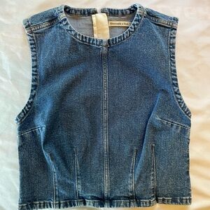 Abercrombie & Fitch Blue Denim Top
